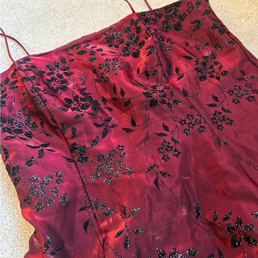Vintage 90s red prom dress
